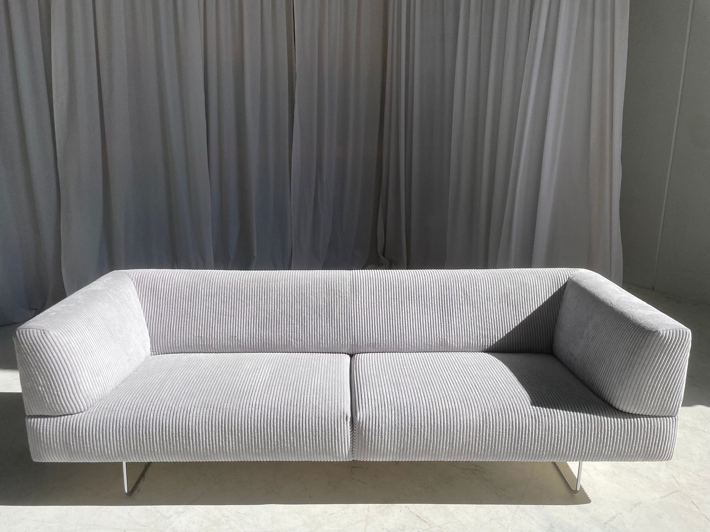 Custom Grey Corduroy Jardan Horizon Sofa