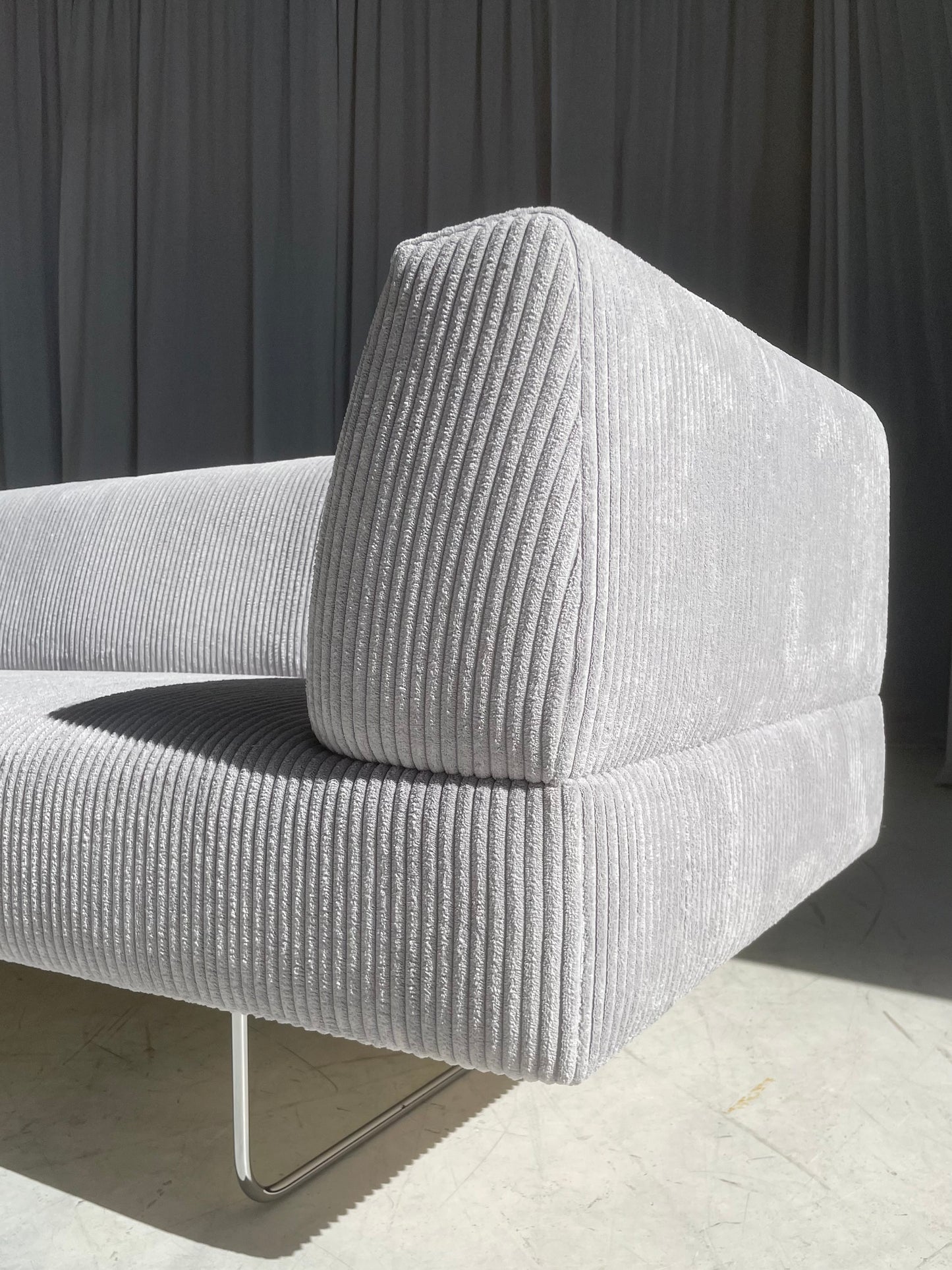 Custom Grey Corduroy Jardan Horizon Sofa