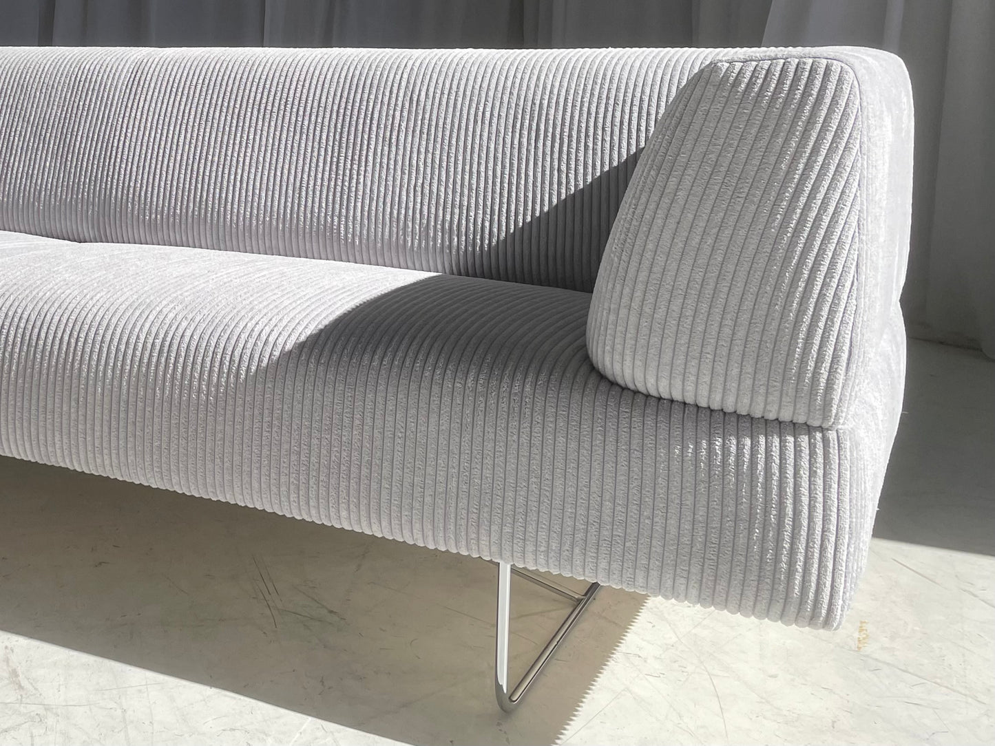 Custom Grey Corduroy Jardan Horizon Sofa