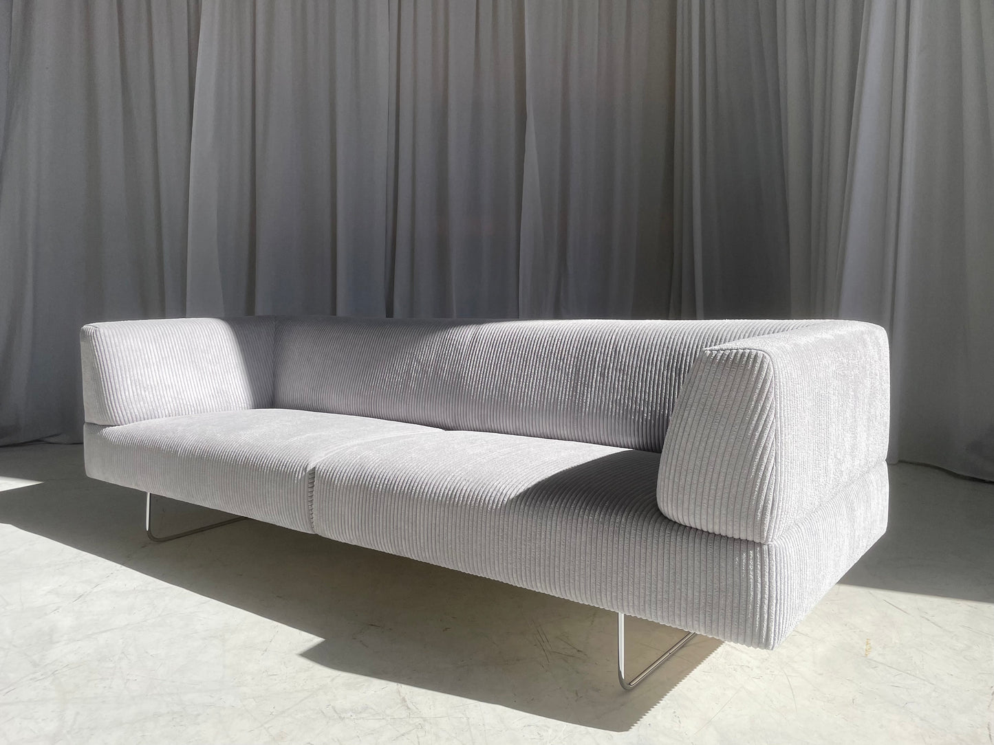 Custom Grey Corduroy Jardan Horizon Sofa