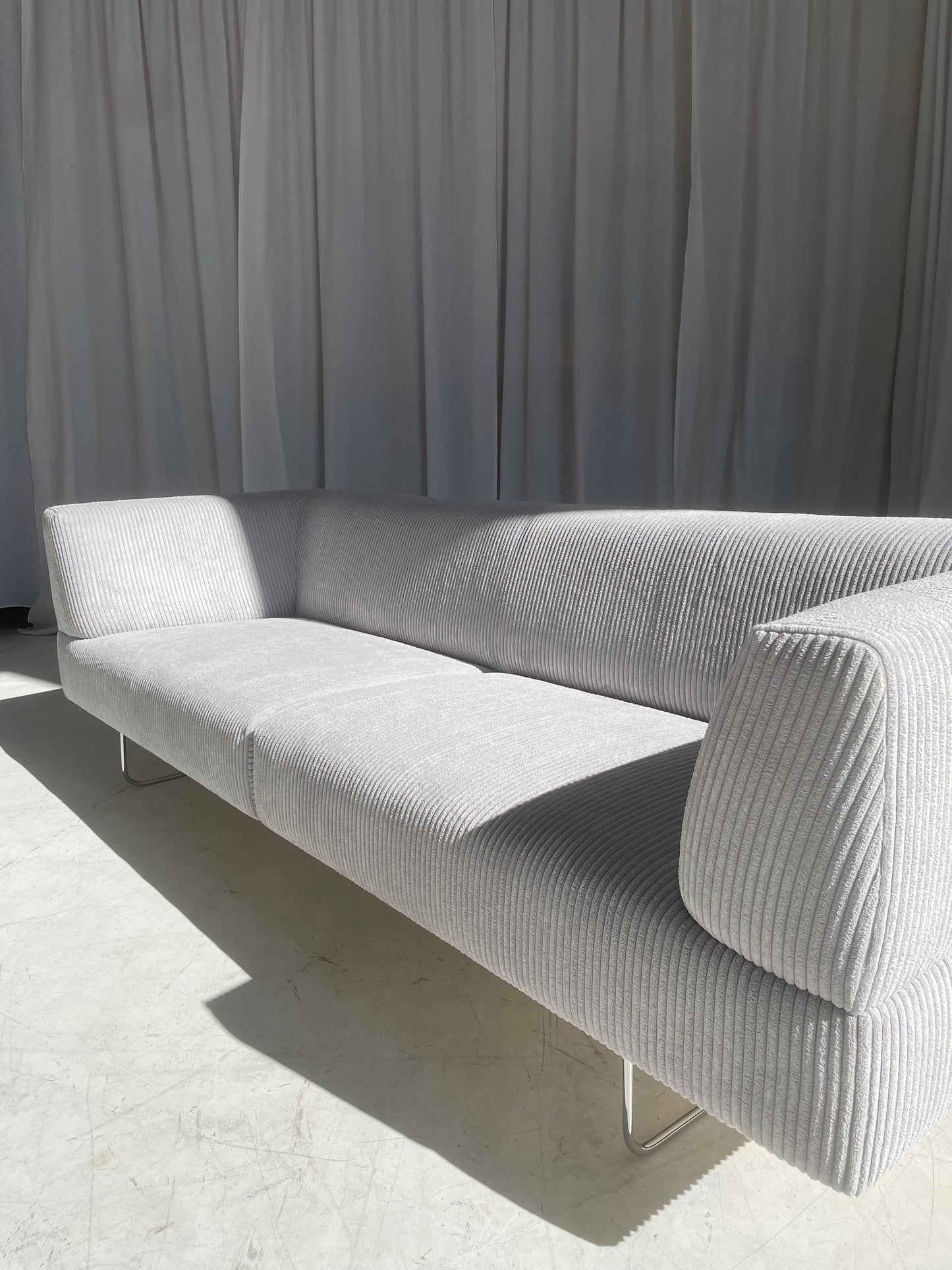 Custom Grey Corduroy Jardan Horizon Sofa