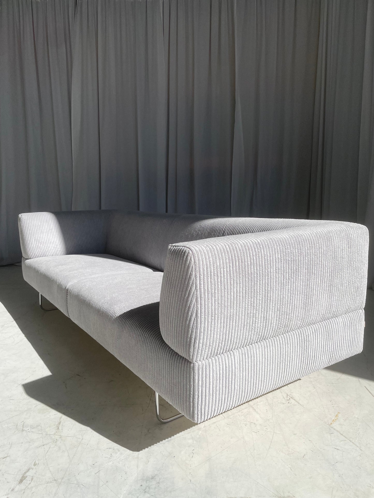 Custom Grey Corduroy Jardan Horizon Sofa