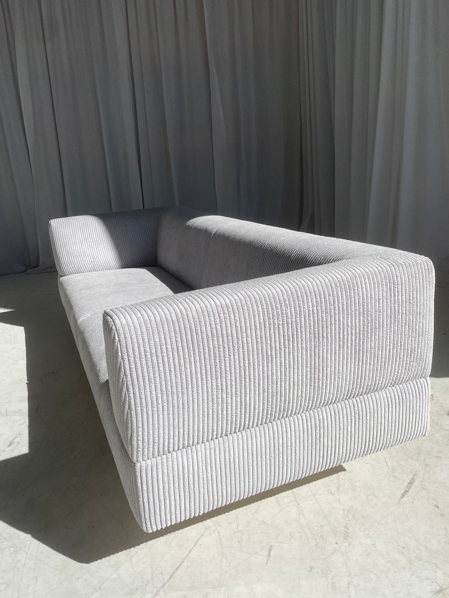 Custom Grey Corduroy Jardan Horizon Sofa