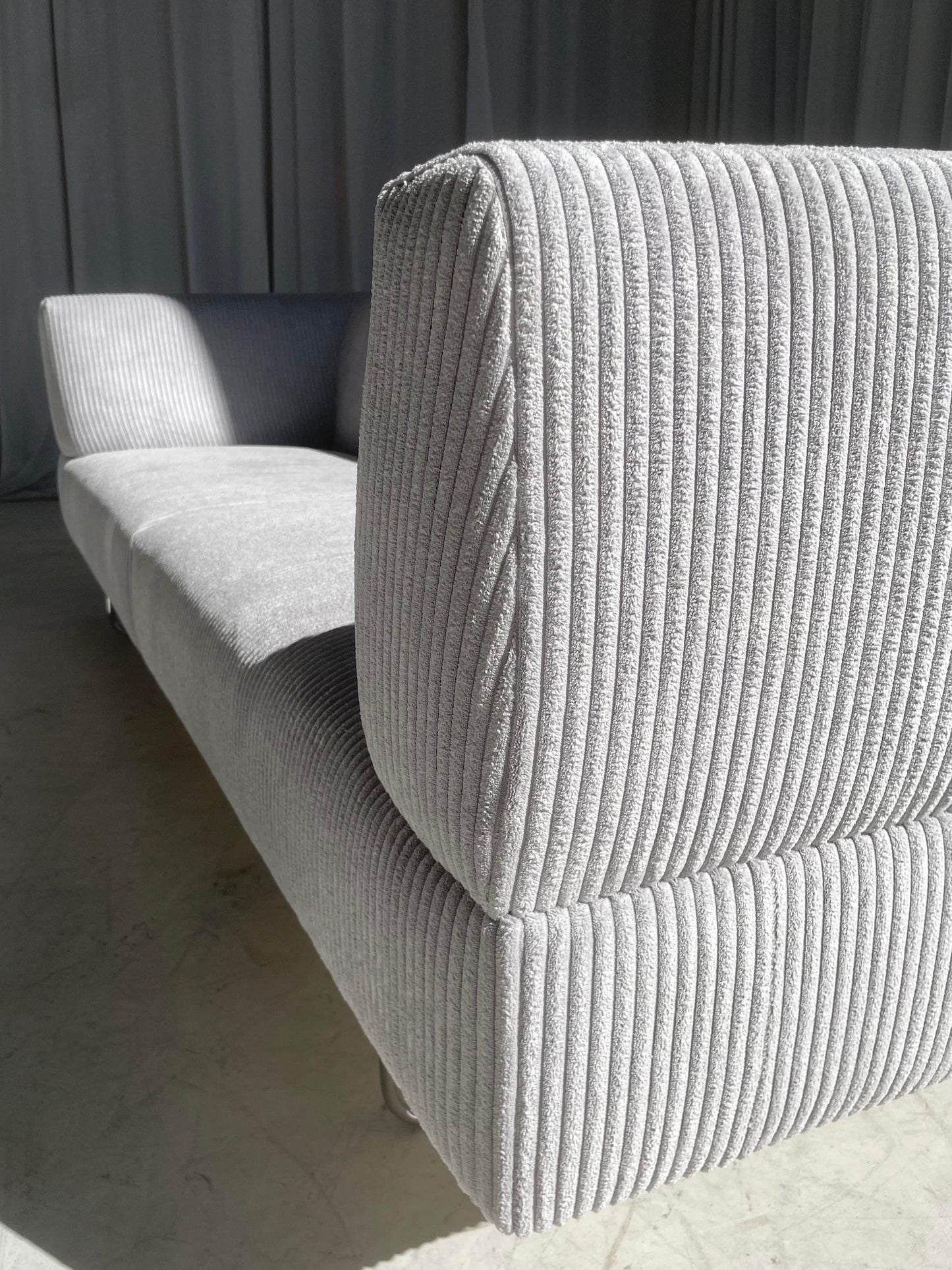 Custom Grey Corduroy Jardan Horizon Sofa