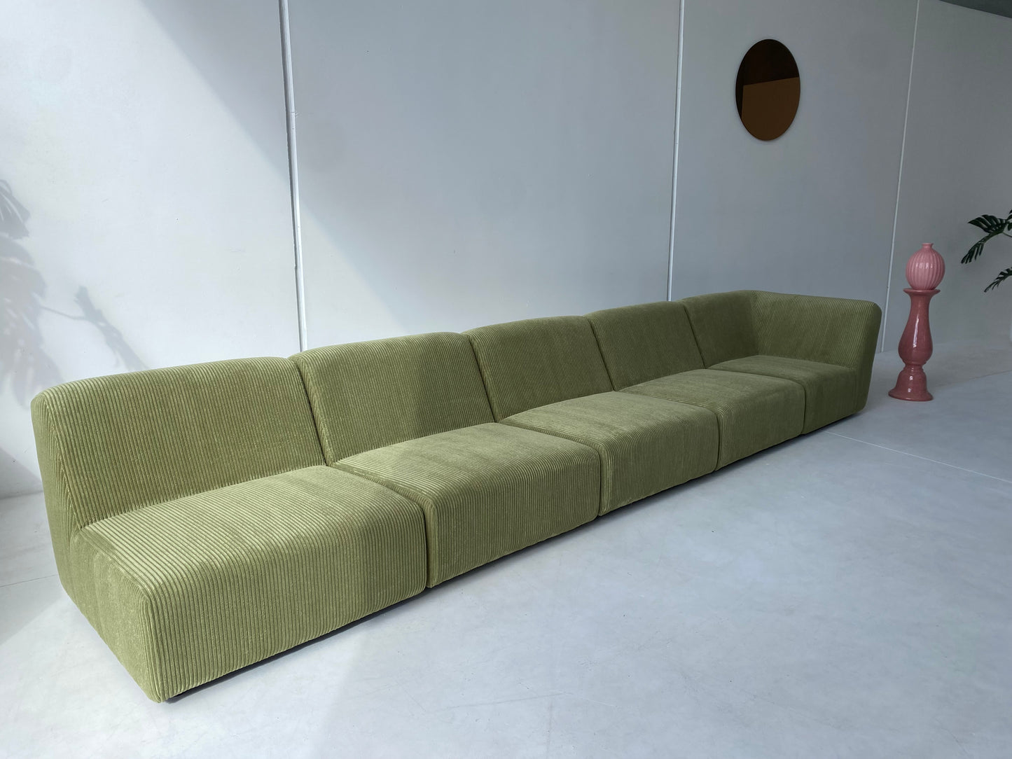 Green Modular Corduroy Sofa