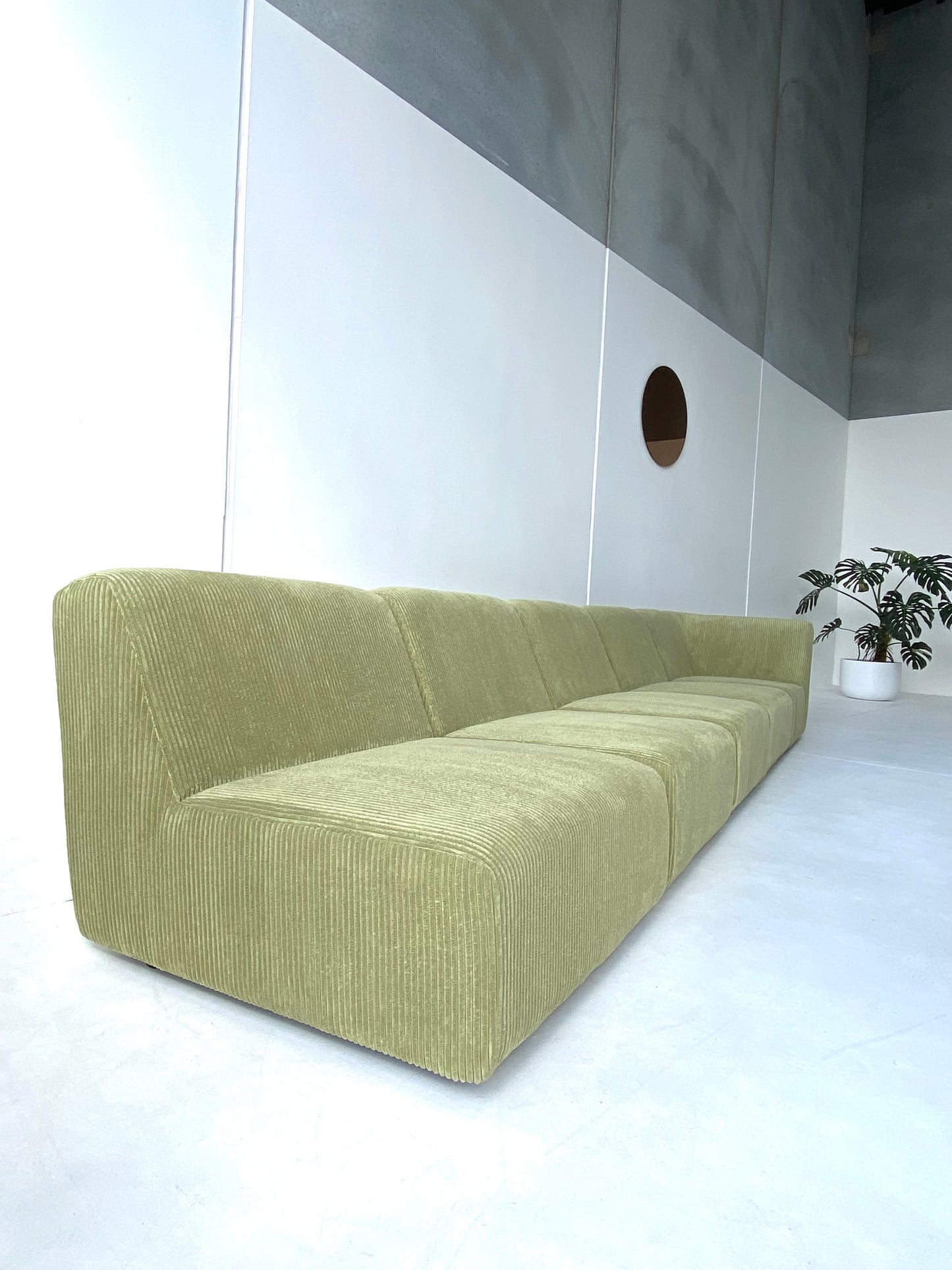 Green Modular Corduroy Sofa