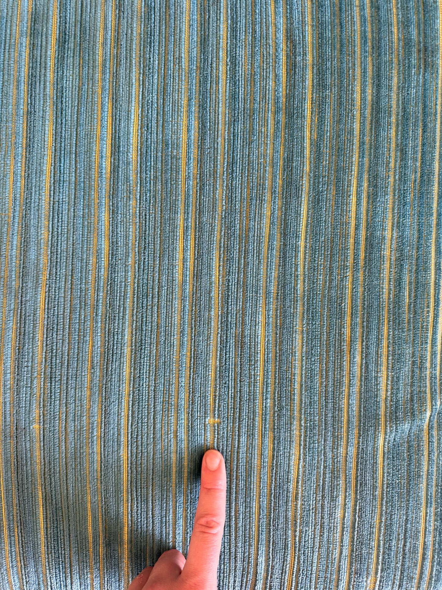 Vintage Blue / Green Striped Midcentury Sofa, 60’s