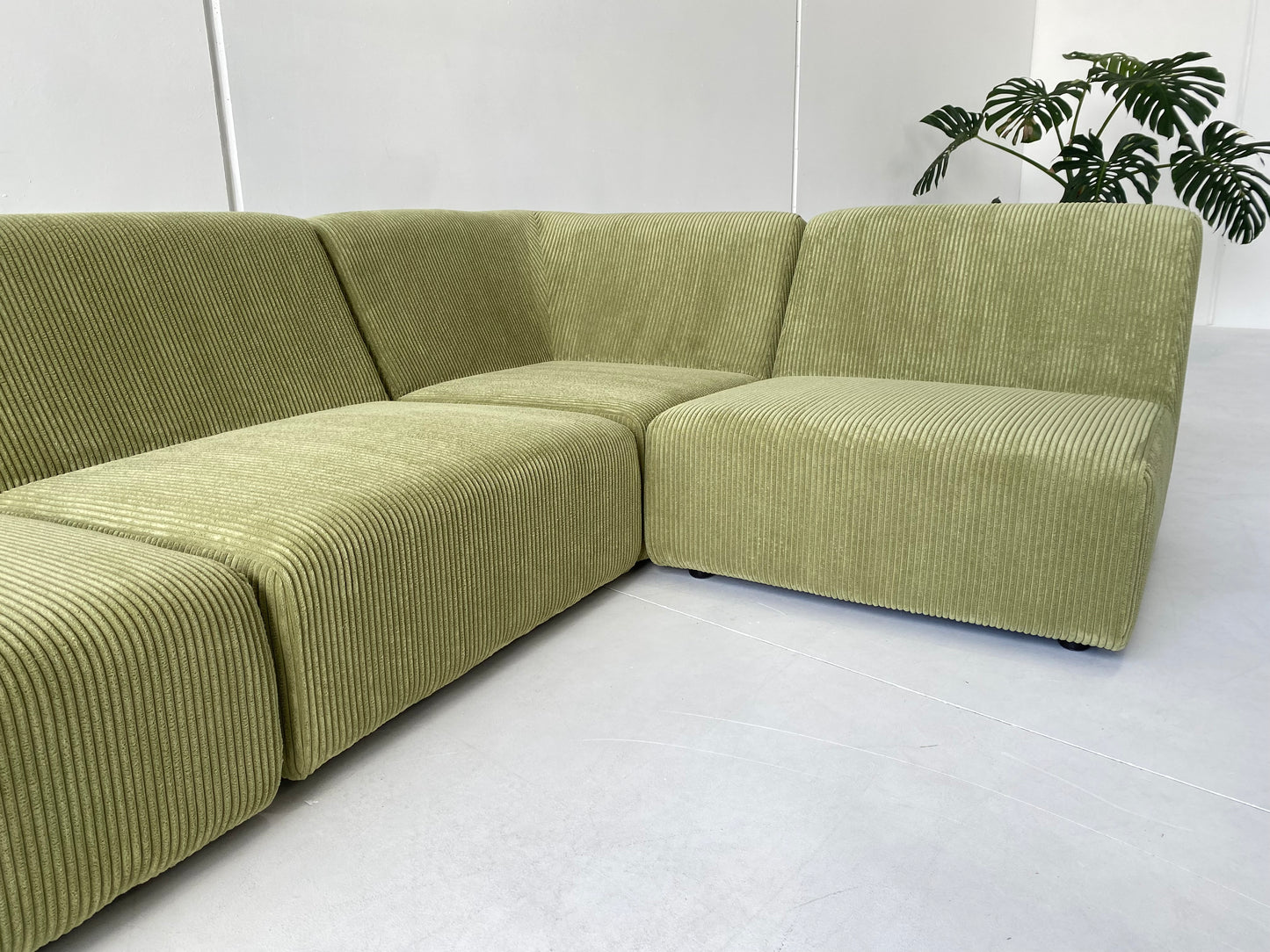 Green Modular Corduroy Sofa