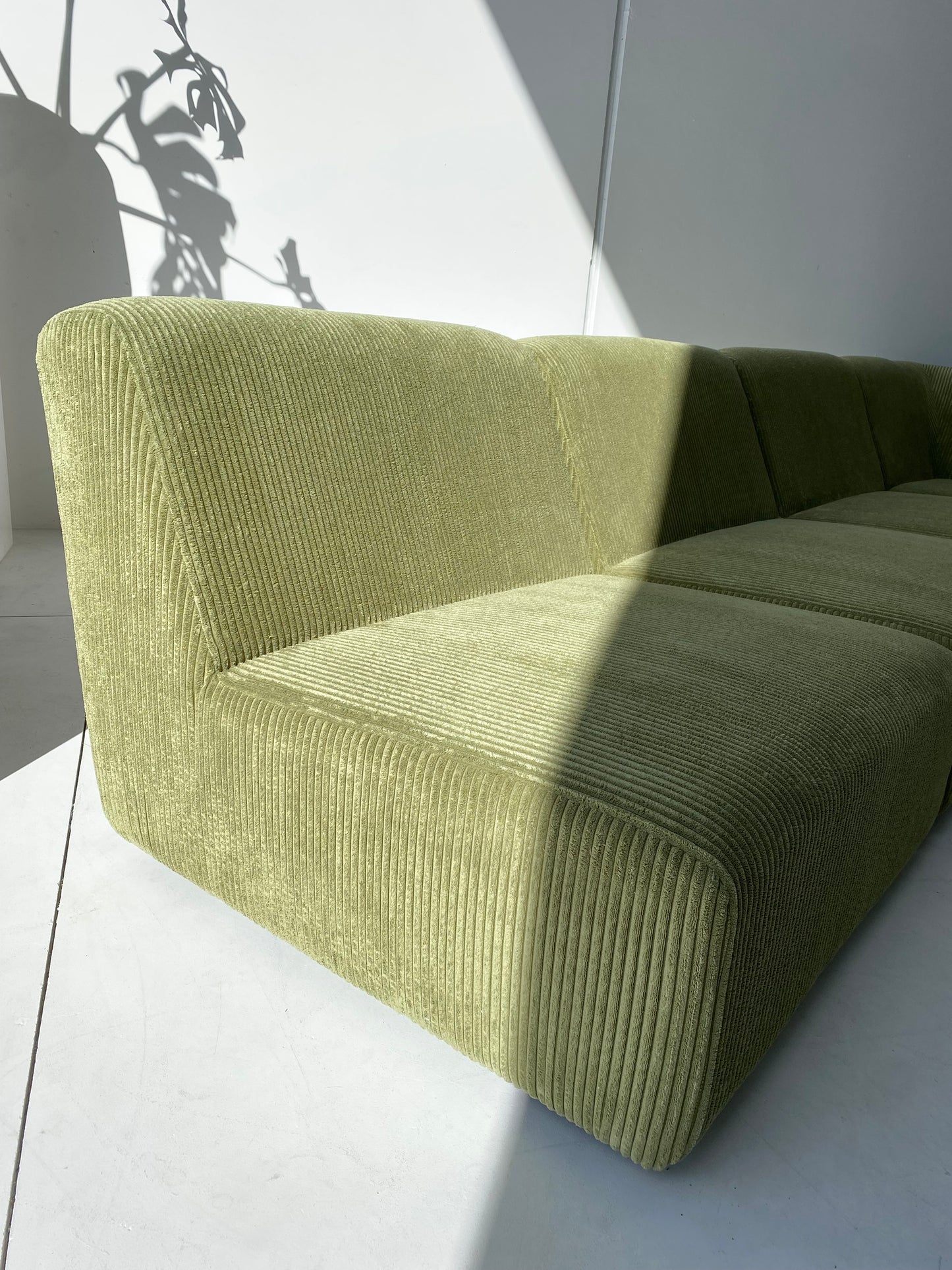 Green Modular Corduroy Sofa