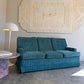 Vintage Blue / Green Striped Midcentury Sofa, 60’s