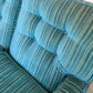 Vintage Blue / Green Striped Midcentury Sofa, 60’s