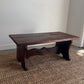 Vintage 1970s Torched wood coffee table