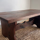 Vintage 1970s Torched wood coffee table