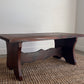 Vintage 1970s Torched wood coffee table
