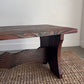 Vintage 1970s Torched wood coffee table