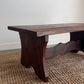 Vintage 1970s Torched wood coffee table