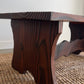 Vintage 1970s Torched wood coffee table