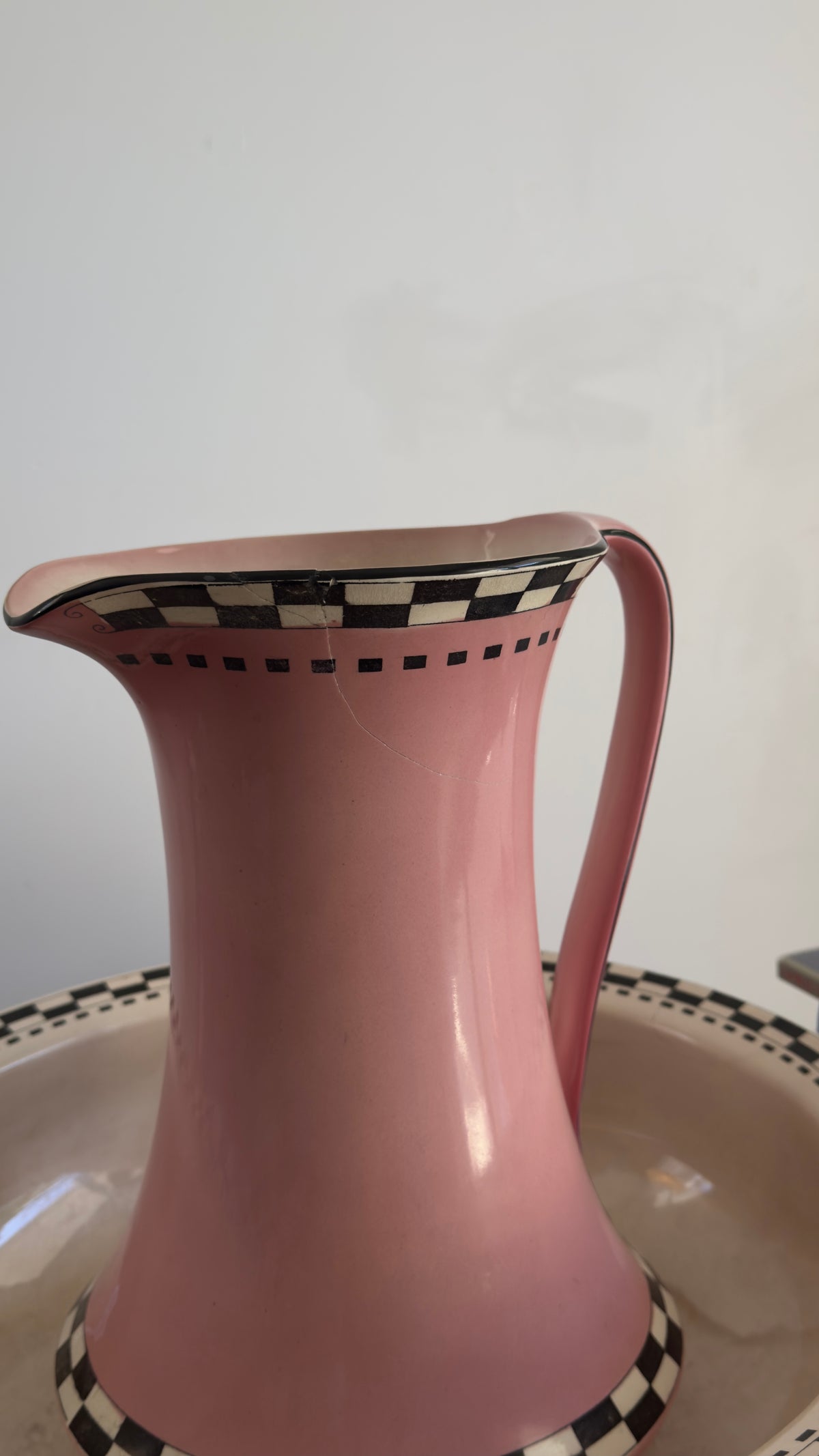 Vintage Pink & Checkerboard Bathing Set