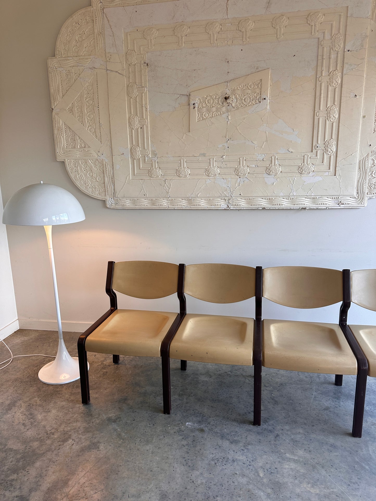 Vintage Sebel 'Pastoe' Conjoined Chair / Bench Seat