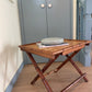 Vintage Bamboo Folding Lamp Table