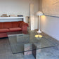 Enormous Vintage Glass & Pink Granite Coffee Table, 80's