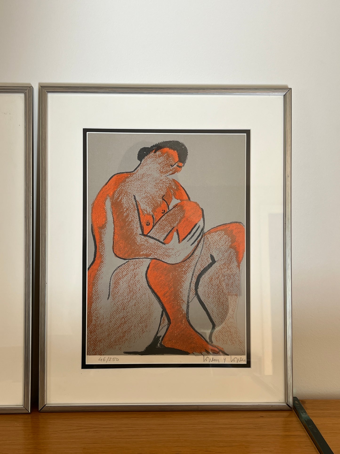 Pair of Signed Lithographs by Maria Lopez, Spain