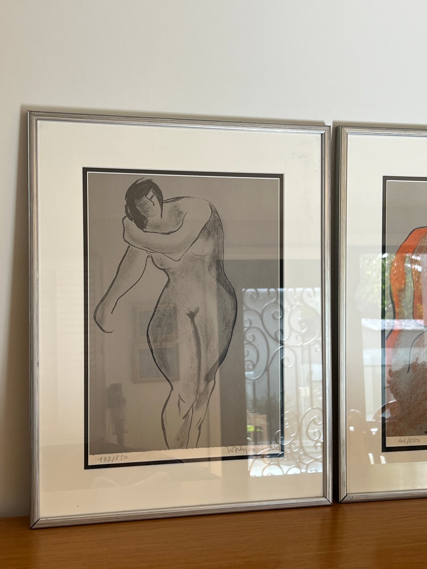 Pair of Signed Lithographs by Maria Lopez, Spain