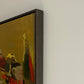 Original Painting by Roland Bierge, France 1970s - Custom Oak Frame
