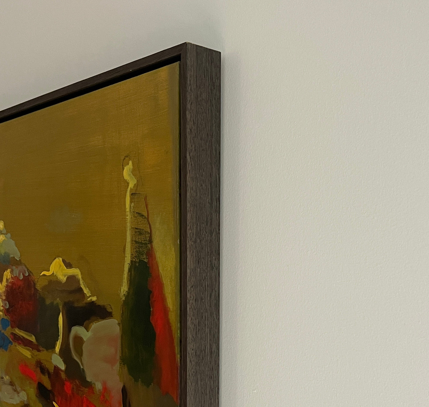 Original Painting by Roland Bierge, France 1970s - Custom Oak Frame