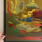 Original Painting by Roland Bierge, France 1970s - Custom Oak Frame