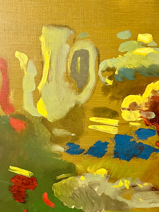 Original Painting by Roland Bierge - Floating Oak Frame