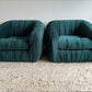 Green Flerbelle Armchairs - Two Available