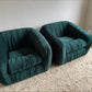 Green Flerbelle Armchairs - Two Available