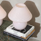 Large Pink Murano Mushroom Lamp - Two available
