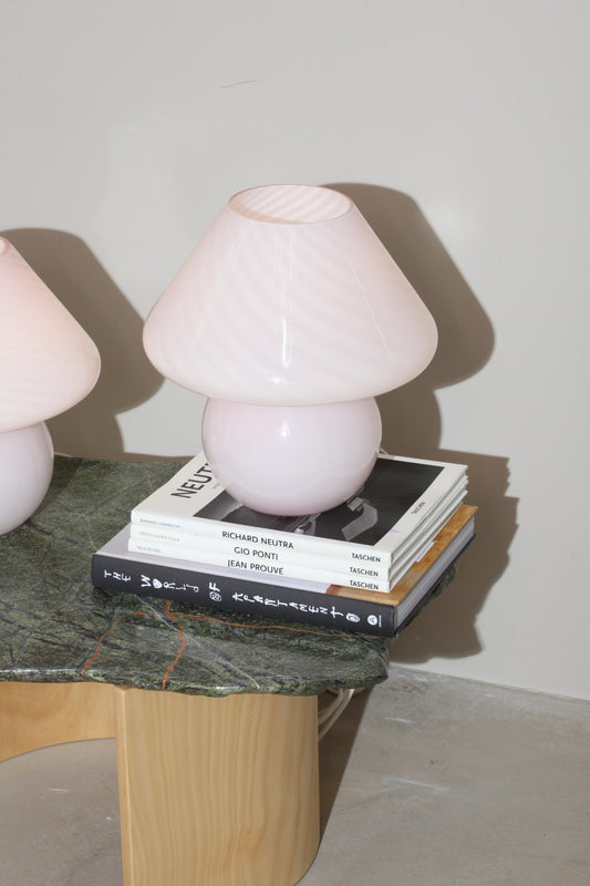 Large Pink Murano Mushroom Lamp - Two available