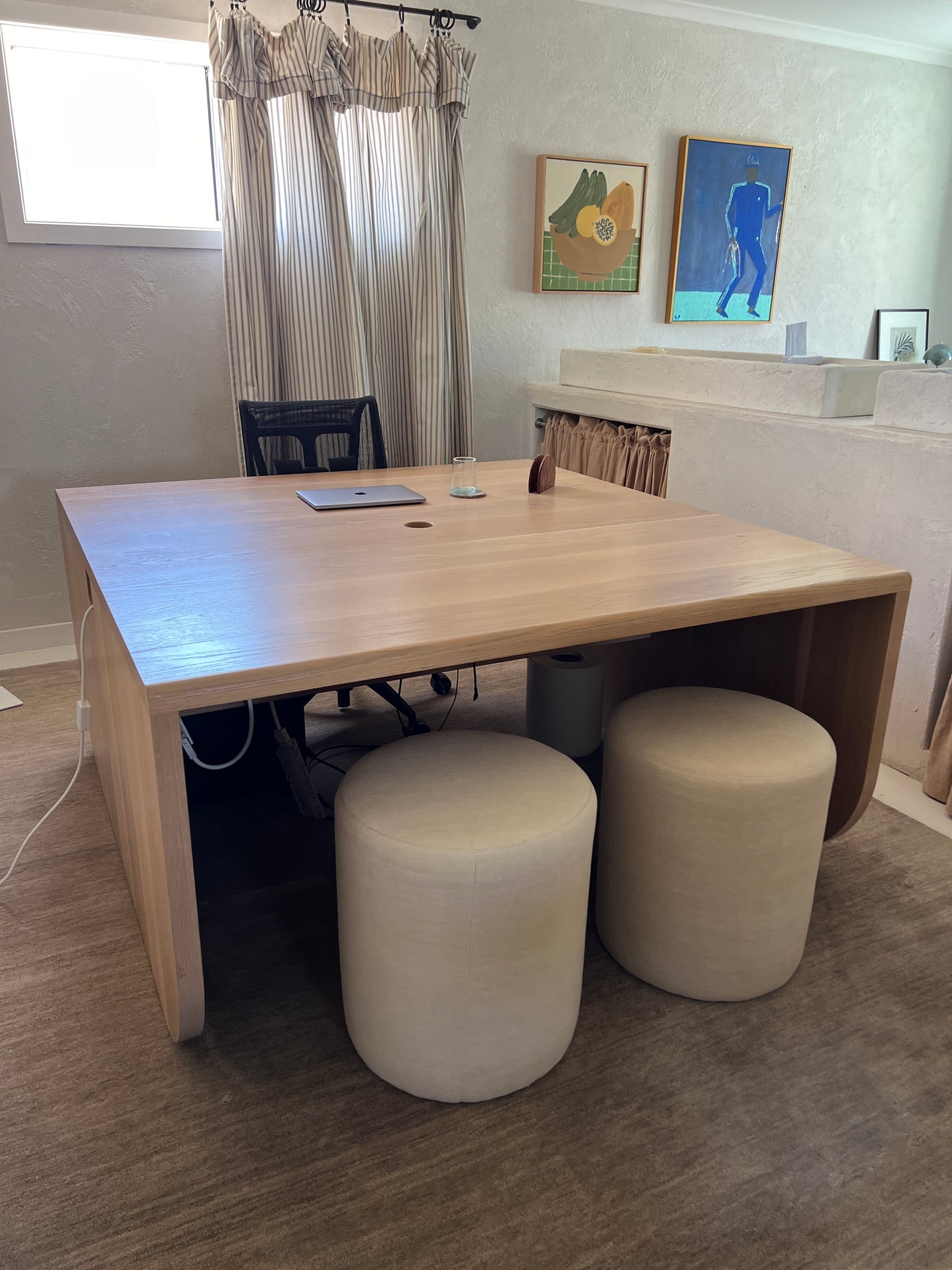 Large Oak Desk Square
