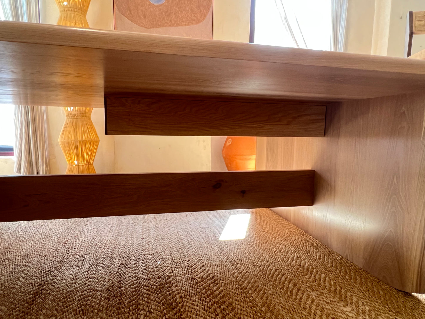 Large Oak Desk Left