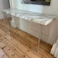 Lucite and Marble Console Table