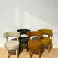 Set of Four Linen Dining Chairs
