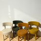 Set of Four Linen Dining Chairs