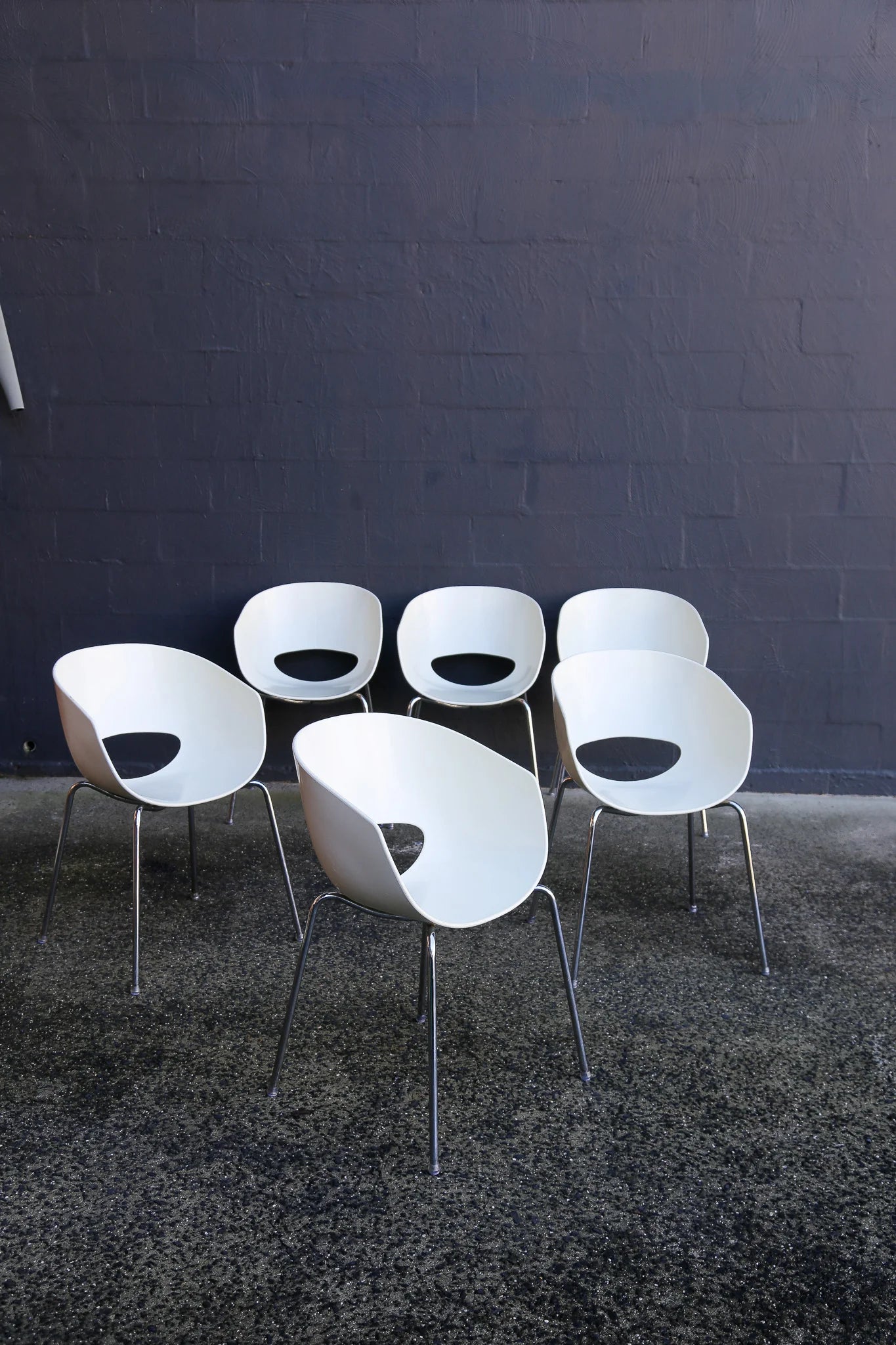 Set of 6 Orbit Chairs by Robby & Francesca Cantarutti for Sintesi