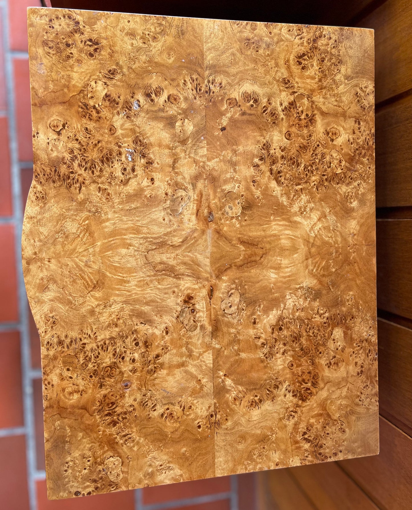 Pair of Burl Bedside Tables