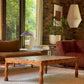 Wavy Timber Coffee Table With Tiled Top