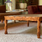 Wavy Timber Coffee Table With Tiled Top