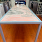 Rosa Portogallo Marble Dining Table with Powder-Coated Metal Base