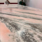 Rosa Portogallo Marble Dining Table with Powder-Coated Metal Base