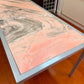 Rosa Portogallo Marble Dining Table with Powder-Coated Metal Base