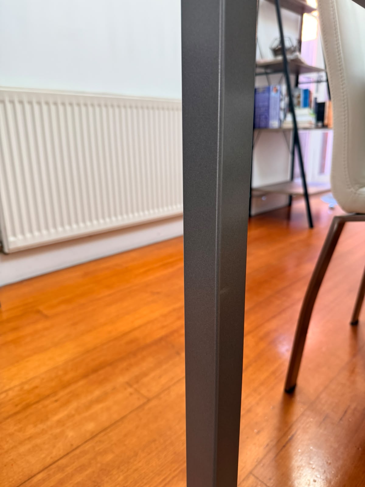 Rosa Portogallo Marble Dining Table with Powder-Coated Metal Base