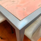 Rosa Portogallo Marble Dining Table with Powder-Coated Metal Base