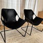 Pair of Paulistano Leather Arm Chairs Objekto